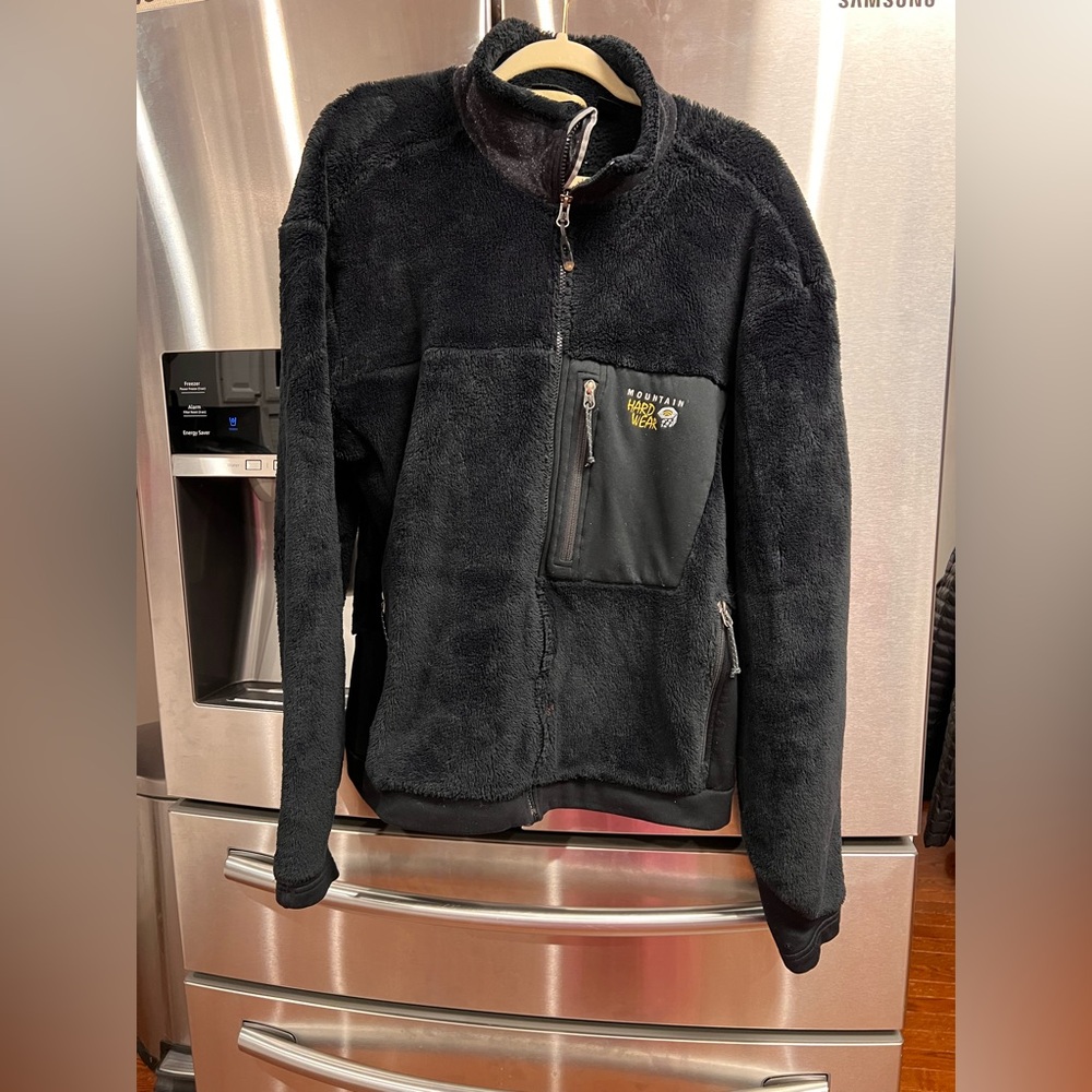Mountain Hardwear Black Fleece Jacket - Men's Cozy Full-Zip